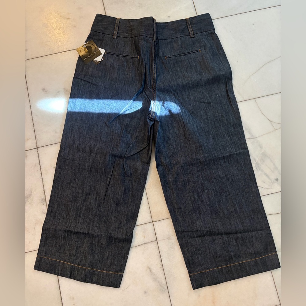 Apostrophe Dark Blue Cropped Jeans